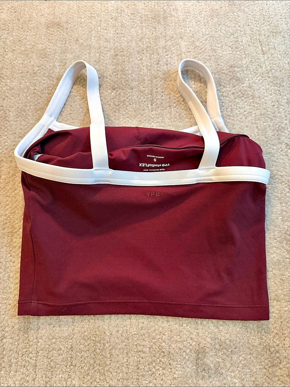 Abercrombie YPB Burgundy Strappy Tank Top